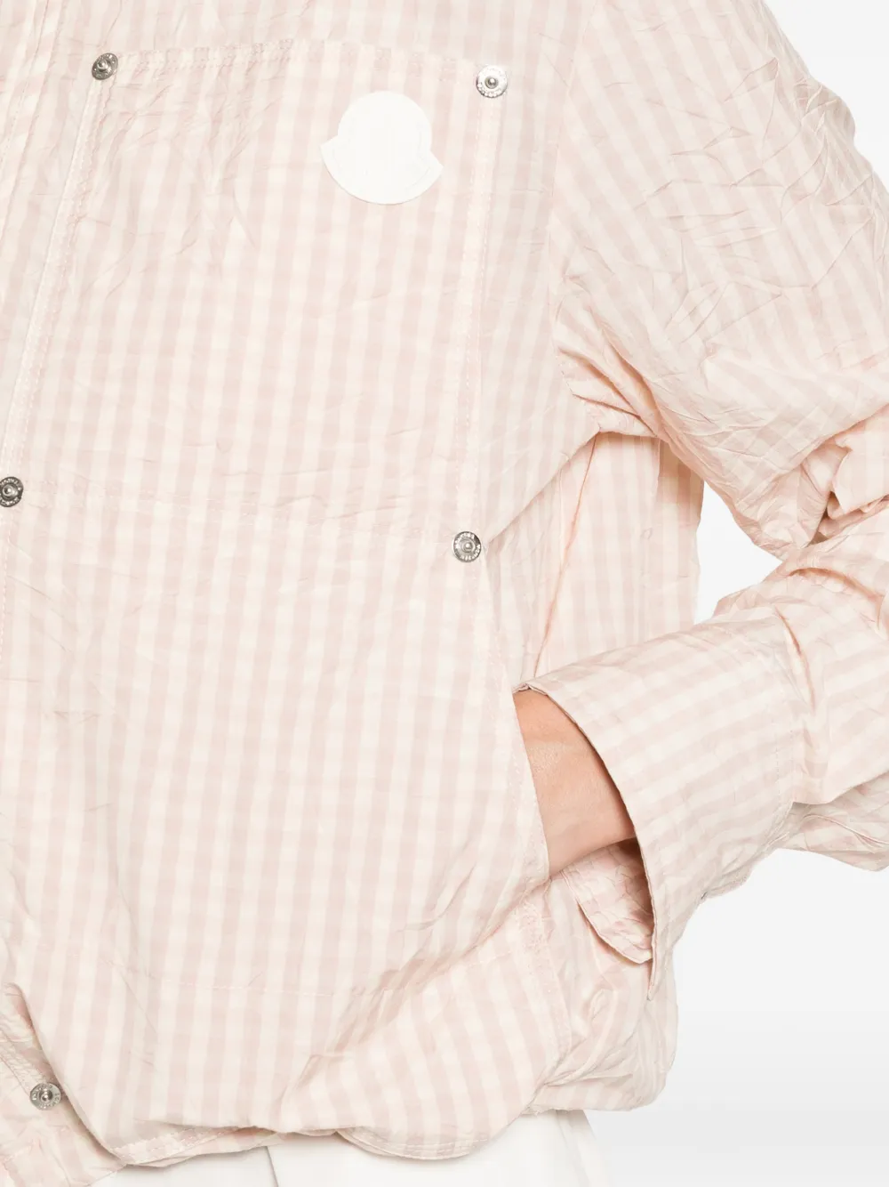 Moncler Jack met gingham ruit Beige