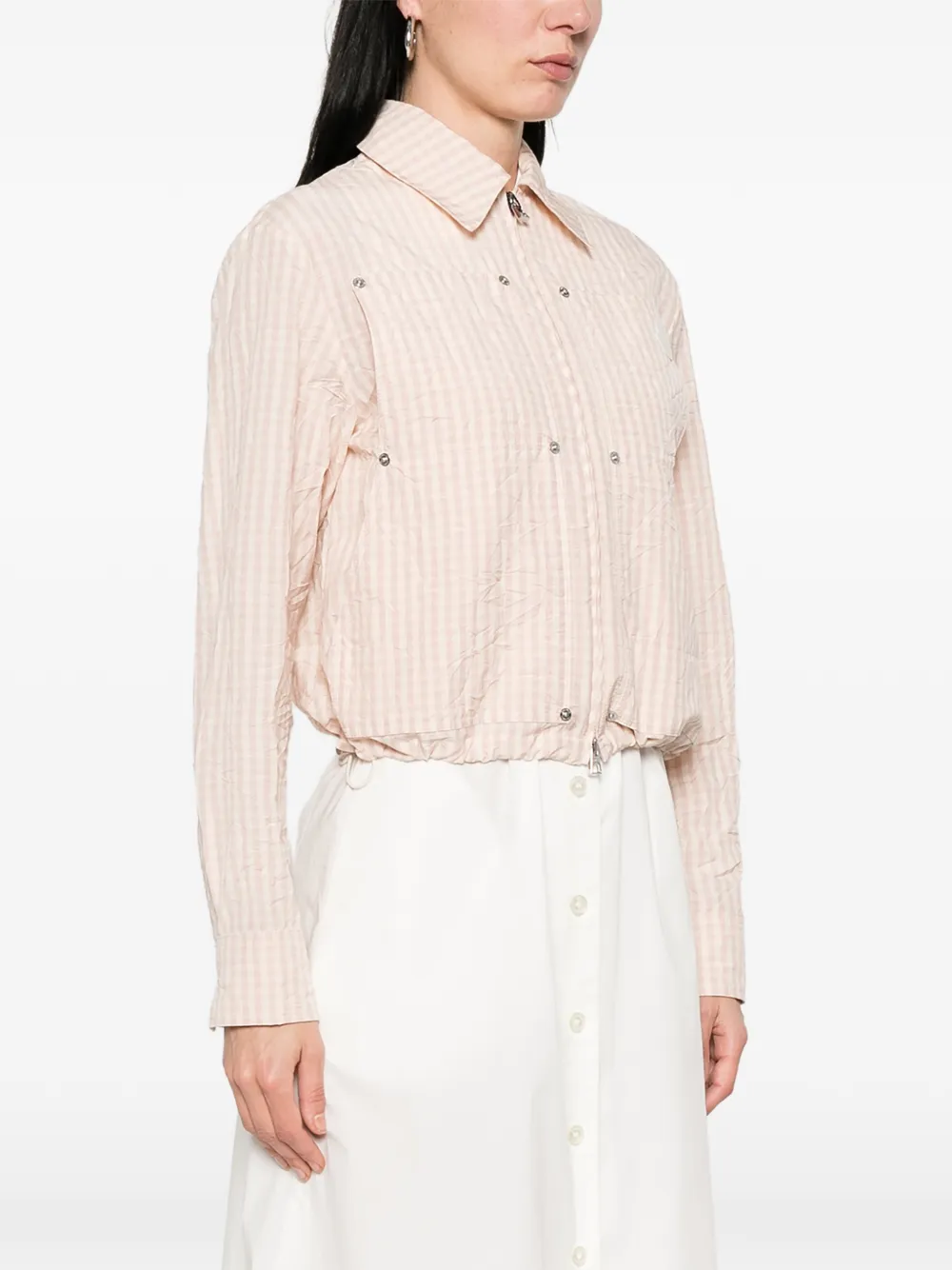  Moncler Gingham-pattern Buttoned Shirt - Pink 
