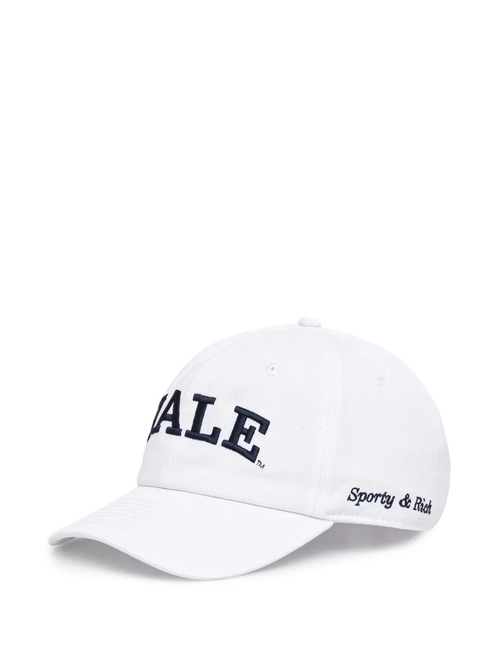 Sporty & Rich Yale Classic embroidered cap - Weiß