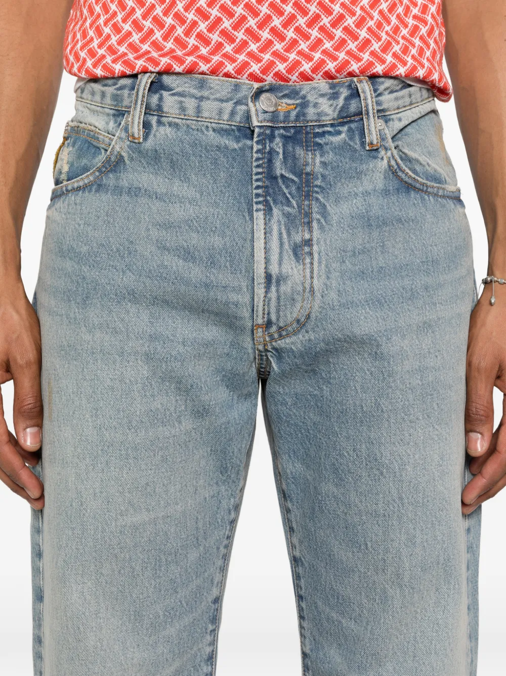 Emporio Armani Jeans met logopatch Blauw