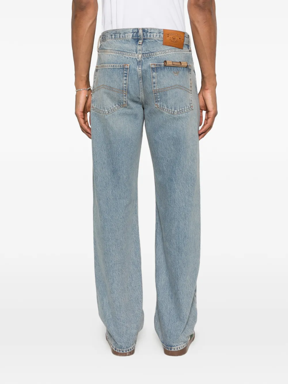 Emporio Armani Jeans met logopatch Blauw