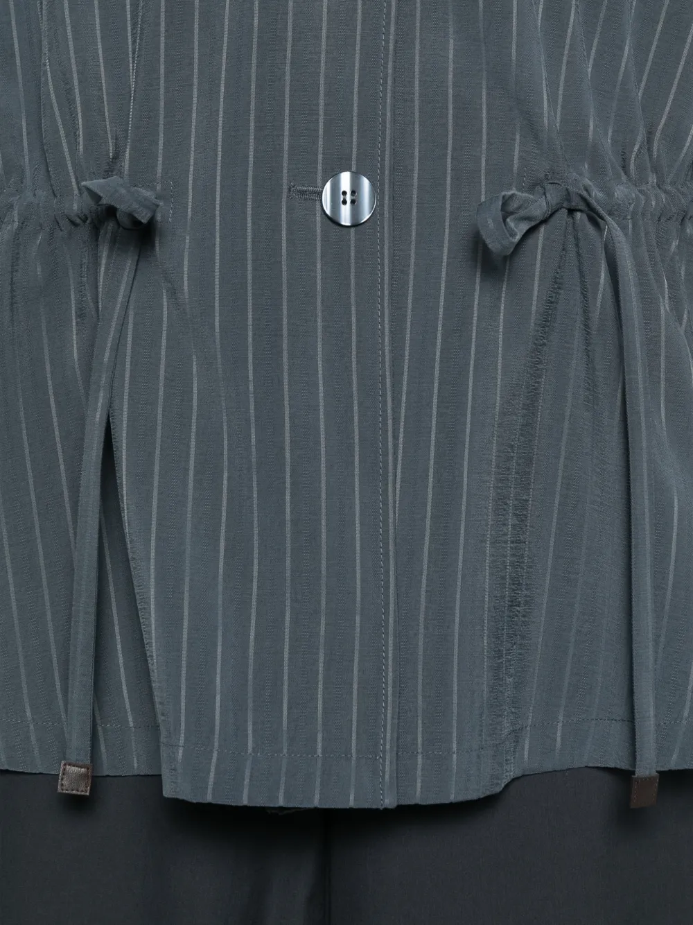 Emporio Armani Button-up jack met krijtstreep Blauw