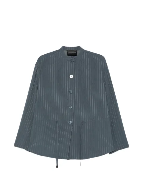 Emporio Armani chamarra con botones y rayas diplomáticas estampadas