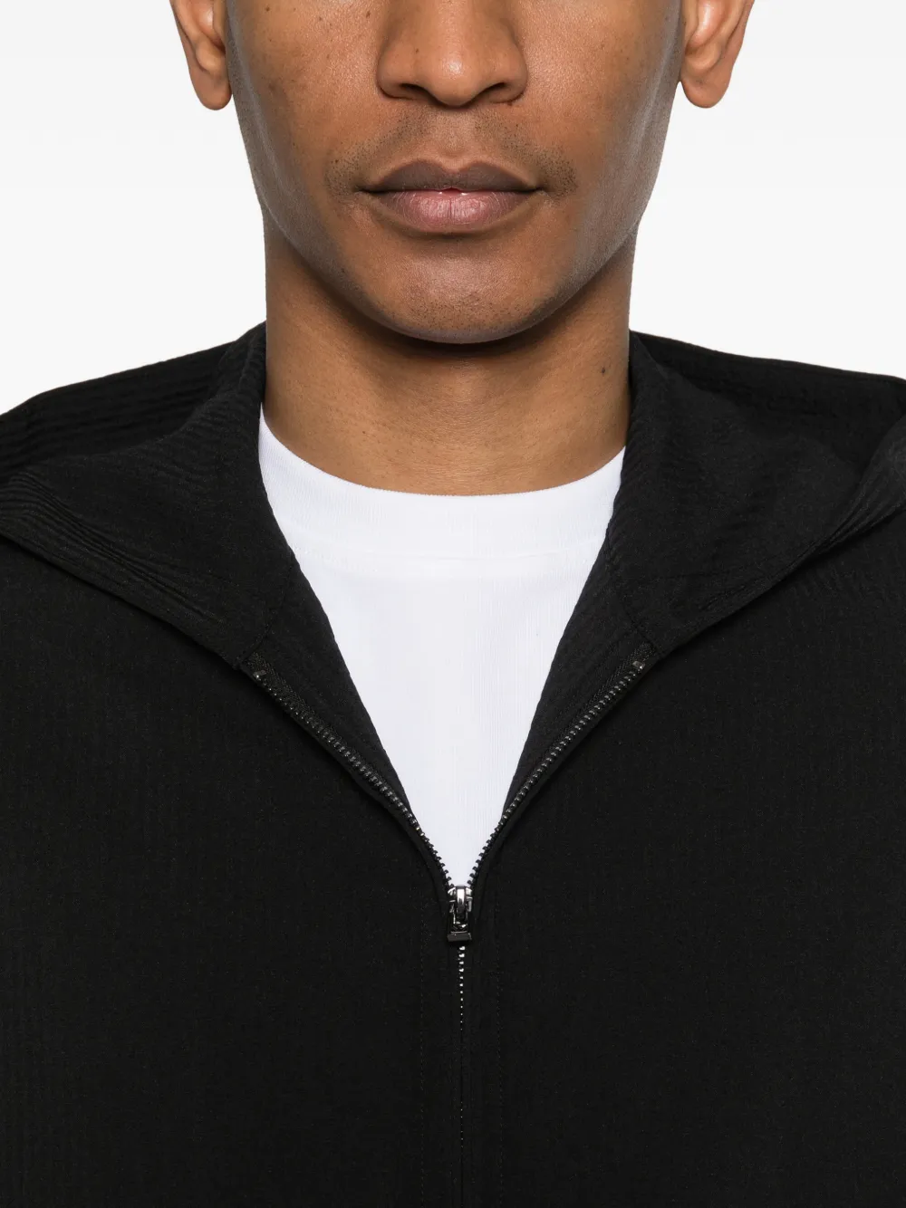Emporio Armani フーデッド ジップアップ ジャケット | ブラック