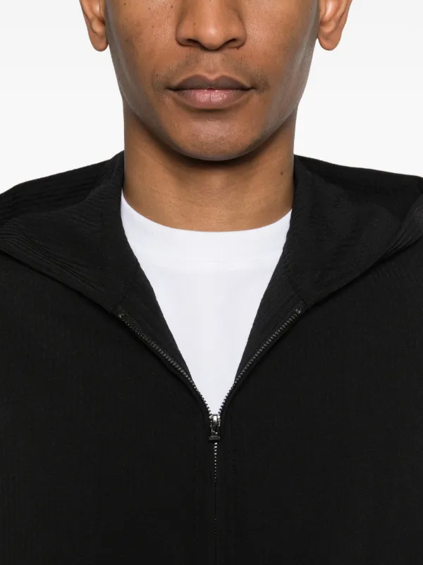Emporio Armani フーデッド ジップアップ ジャケット | ブラック