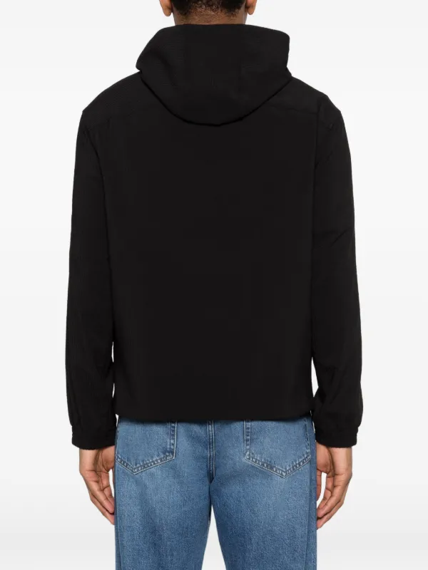 Emporio Armani フーデッド ジップアップ ジャケット | ブラック
