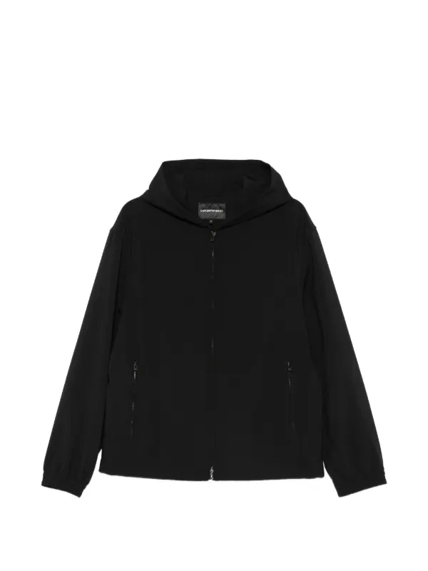 Emporio Armani フーデッド ジップアップ ジャケット | ブラック