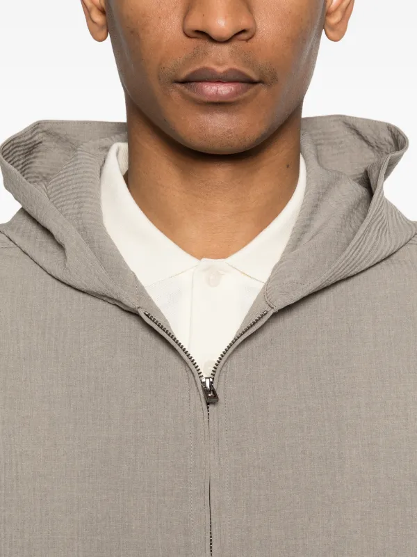 Emporio Armani Hooded zip-up Jacket | Green | FARFETCH