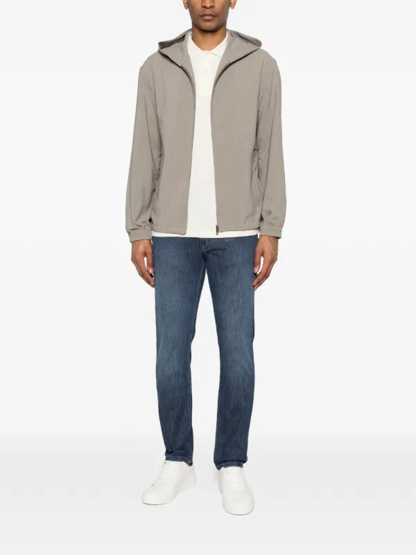 Emporio Armani Hooded zip-up Jacket | Green | FARFETCH