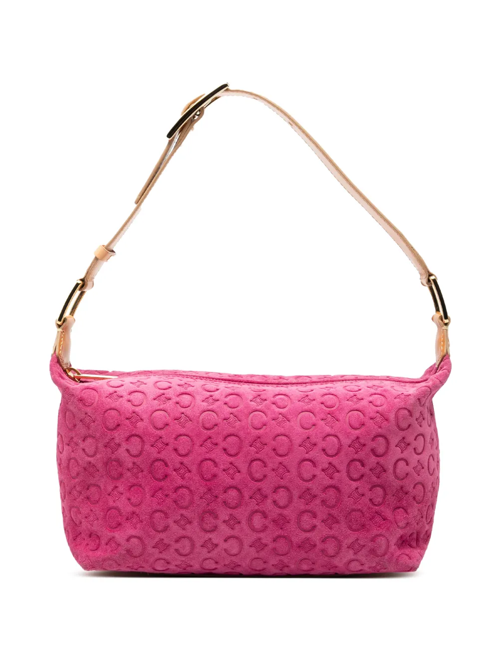 Celine Pre-Owned 2000 C Macadam Suede shoulder bag - Marrone