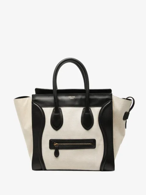 Celine Pre-Owned 2011 mini zweifarbige Handtasche aus Canvas und Leder