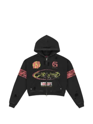 Supreme Patchwork zip-up Hoodie | Black | FARFETCH
