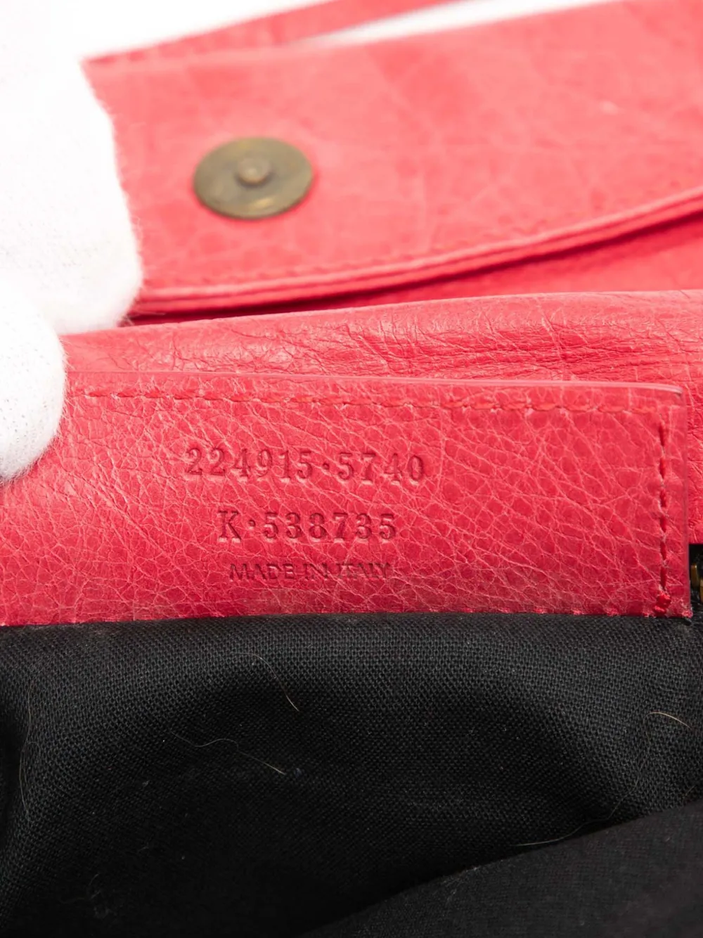 2012 Lambskin Motocross Classic Envelope Clutch Bag