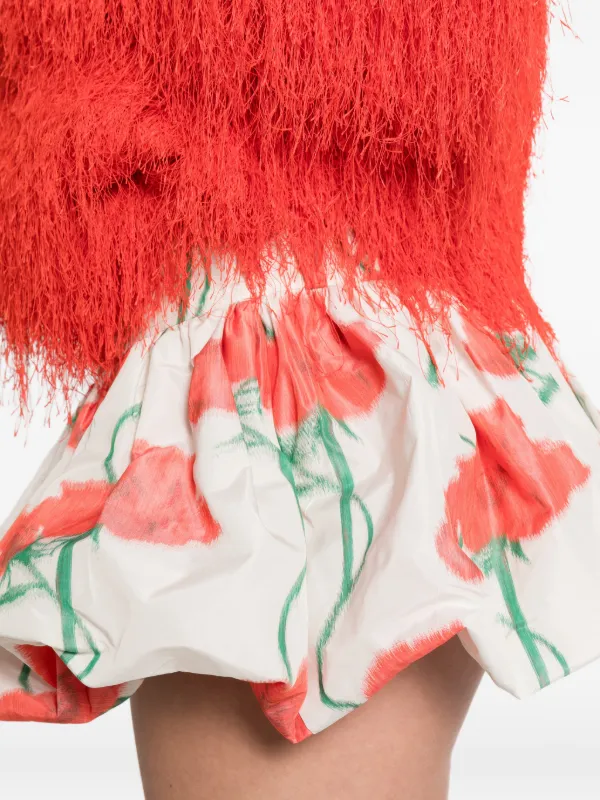 Kenzo Rose Balloon Mini Skirt | White | FARFETCH CA
