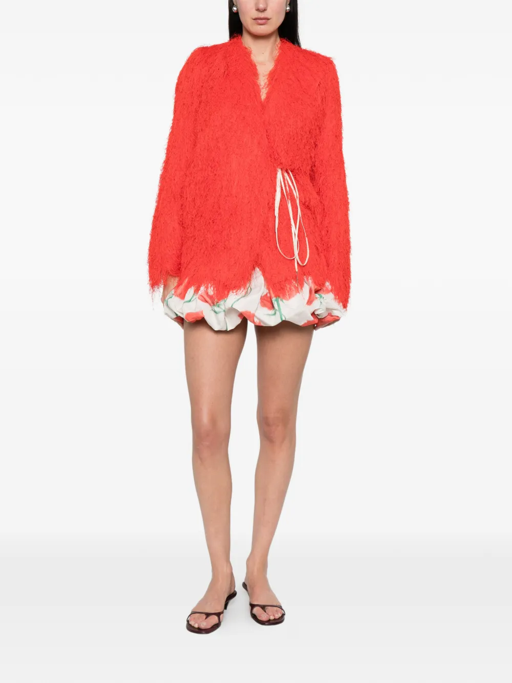  Kenzo Rose Balloon Mini Skirt - White 