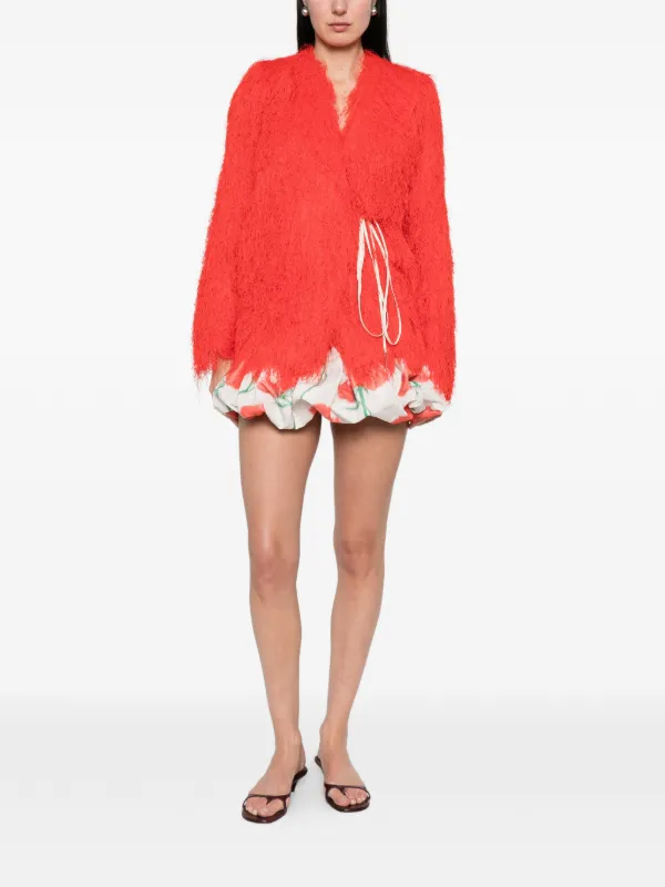 Kenzo Rose Balloon Mini Skirt | White | FARFETCH CA