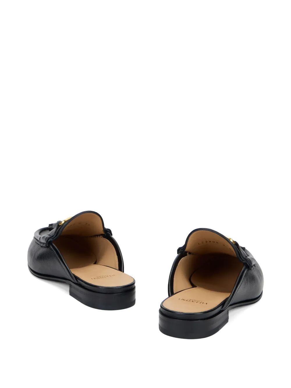 Valentino Garavani VLogo leather tassel mules Zwart