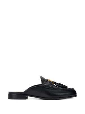 Prada レザーミュール | ブラック | FARFETCH JP