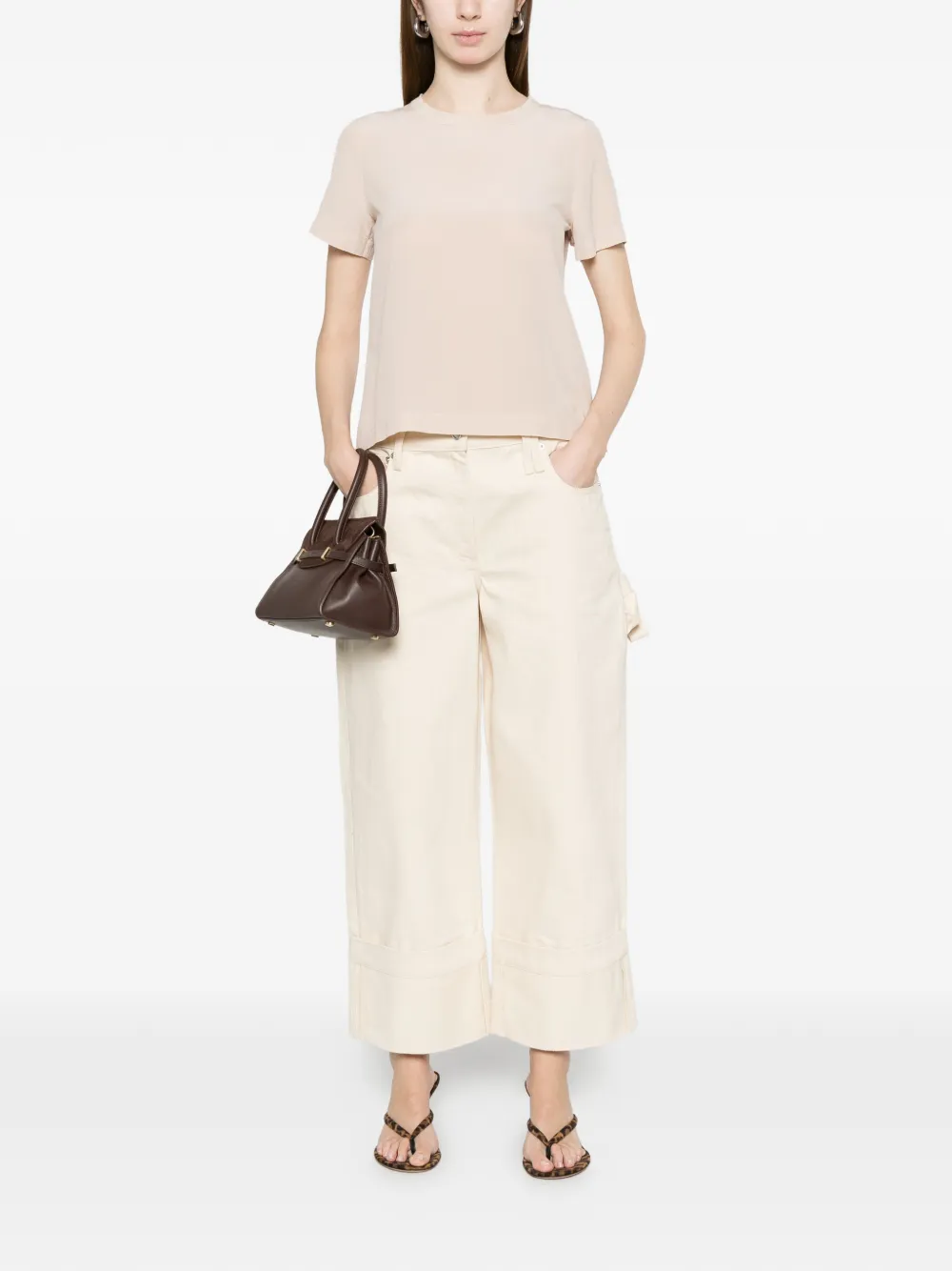  Arovescio Silk T-shirt - Neutrals 