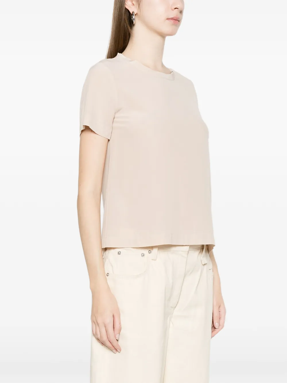  Arovescio Silk T-shirt - Neutrals 