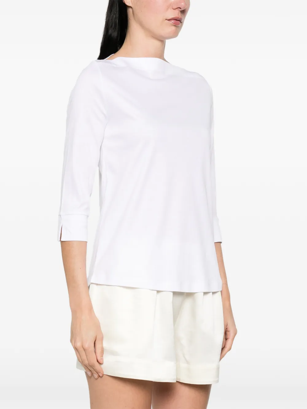  Arovescio Boat-neck T-shirt - White 