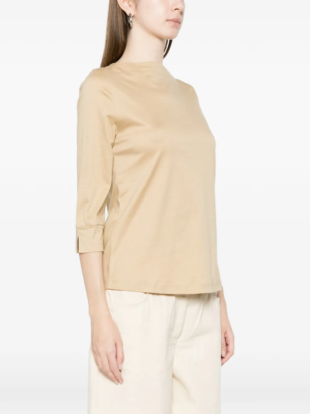  Arovescio Boat-neck T-shirt - Neutrals 