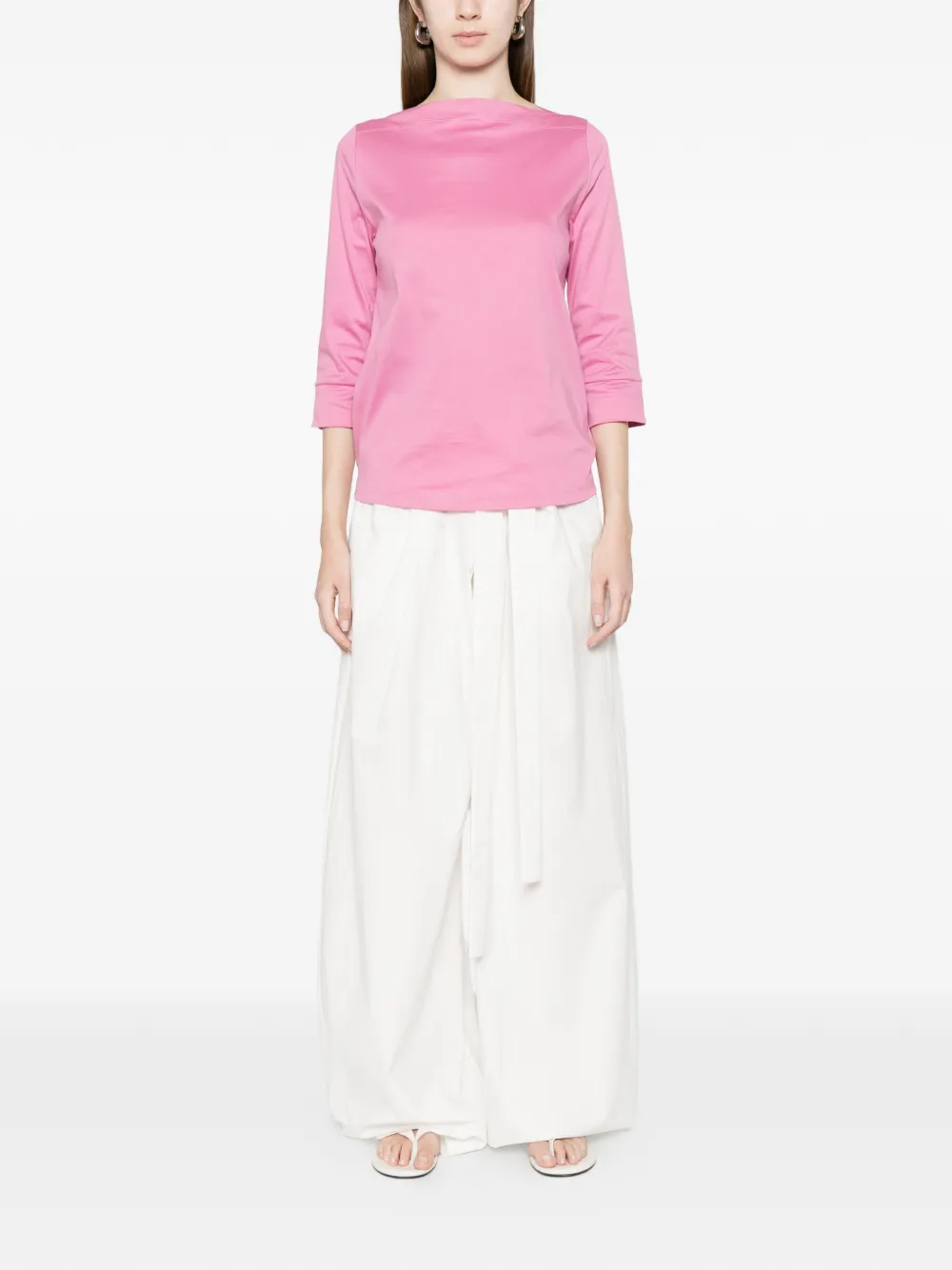  Arovescio Boat-neck T-shirt - Pink 