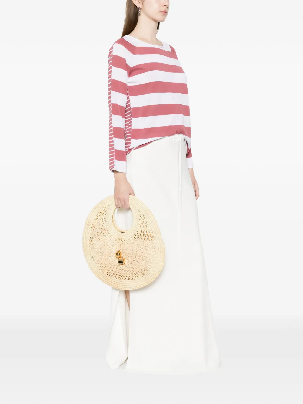  Arovescio Striped-pattern T-shirt - Pink 