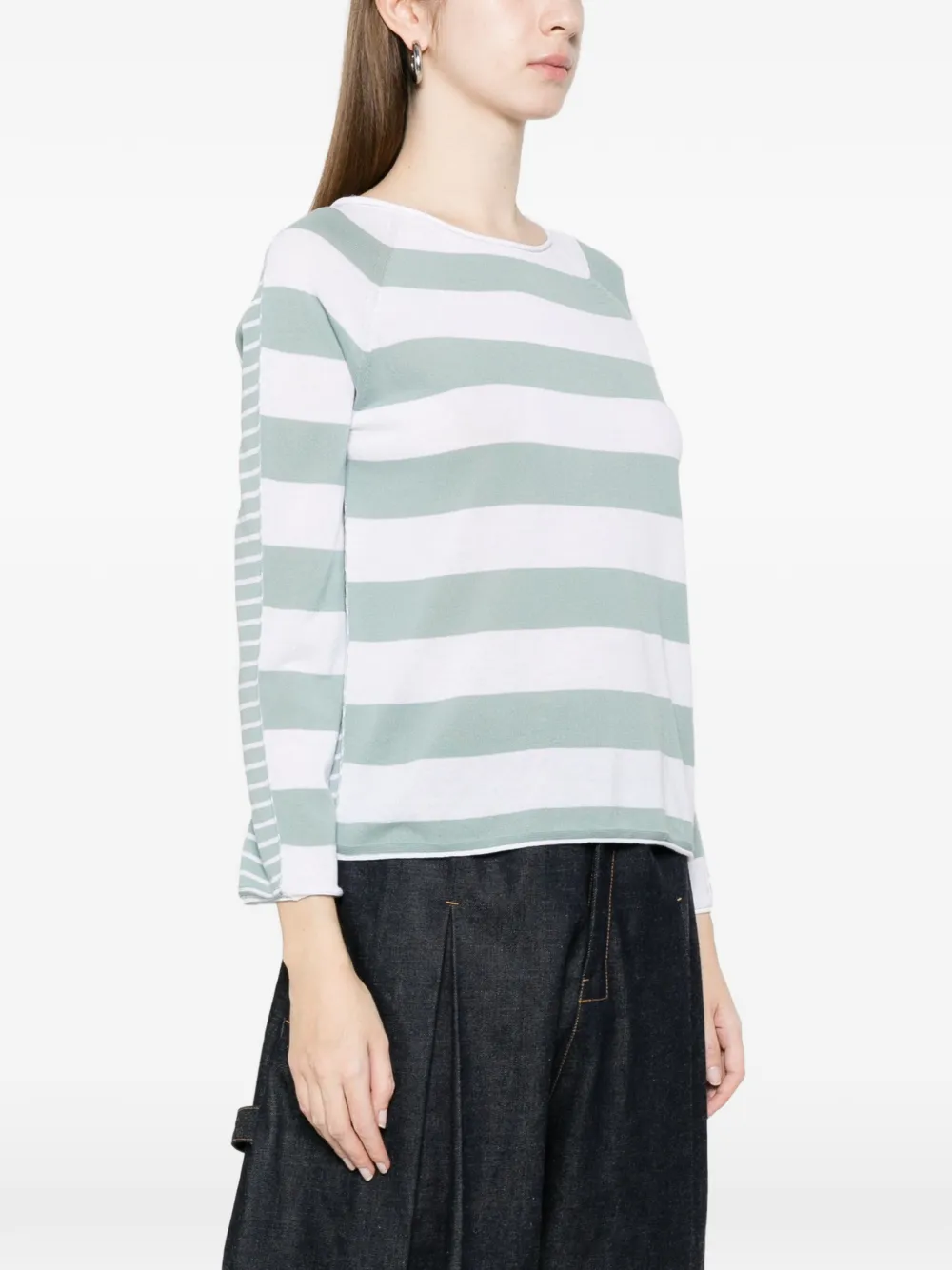  Arovescio Striped-pattern T-shirt - Blue 