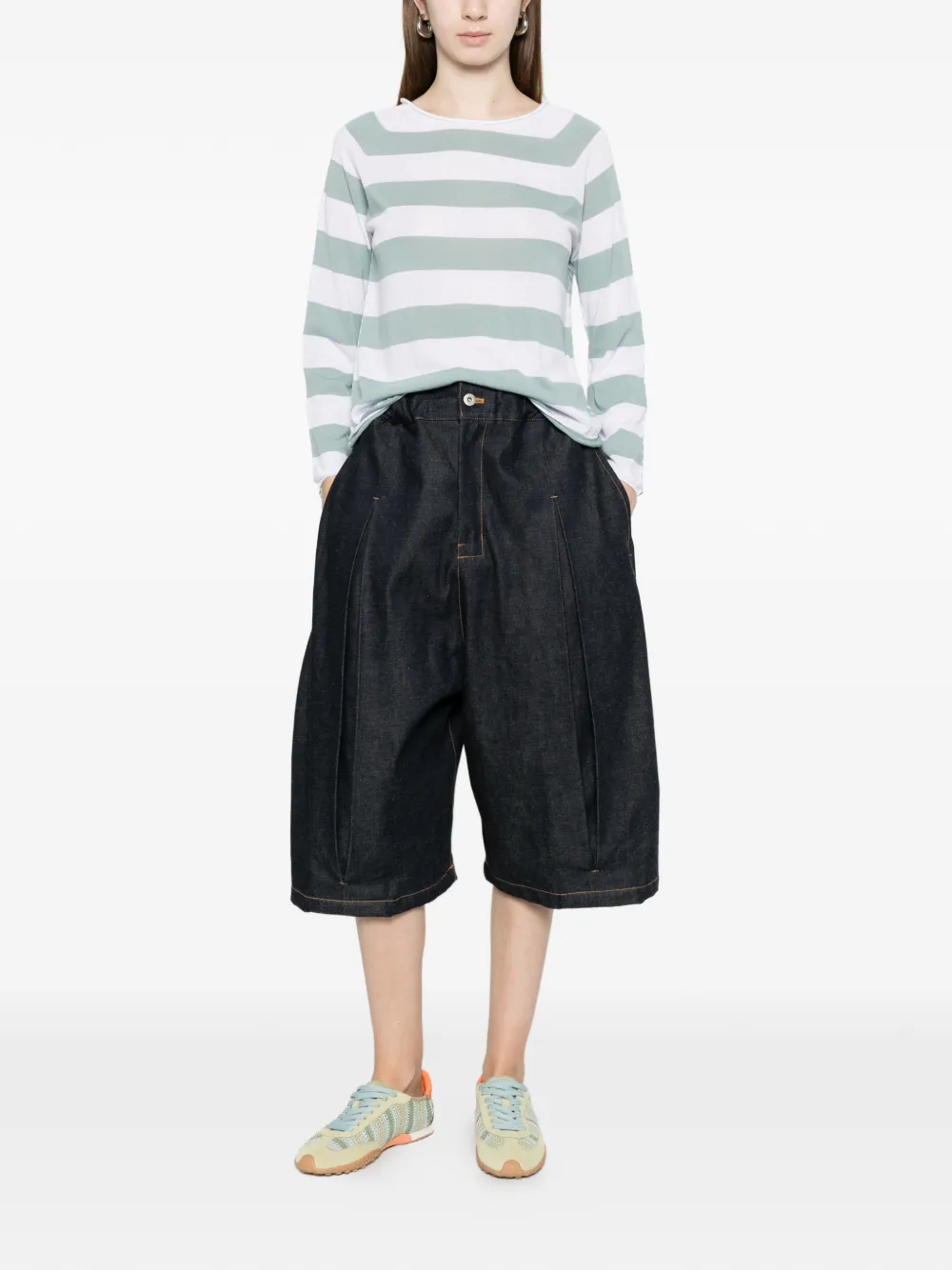  Arovescio Striped-pattern T-shirt - Blue 