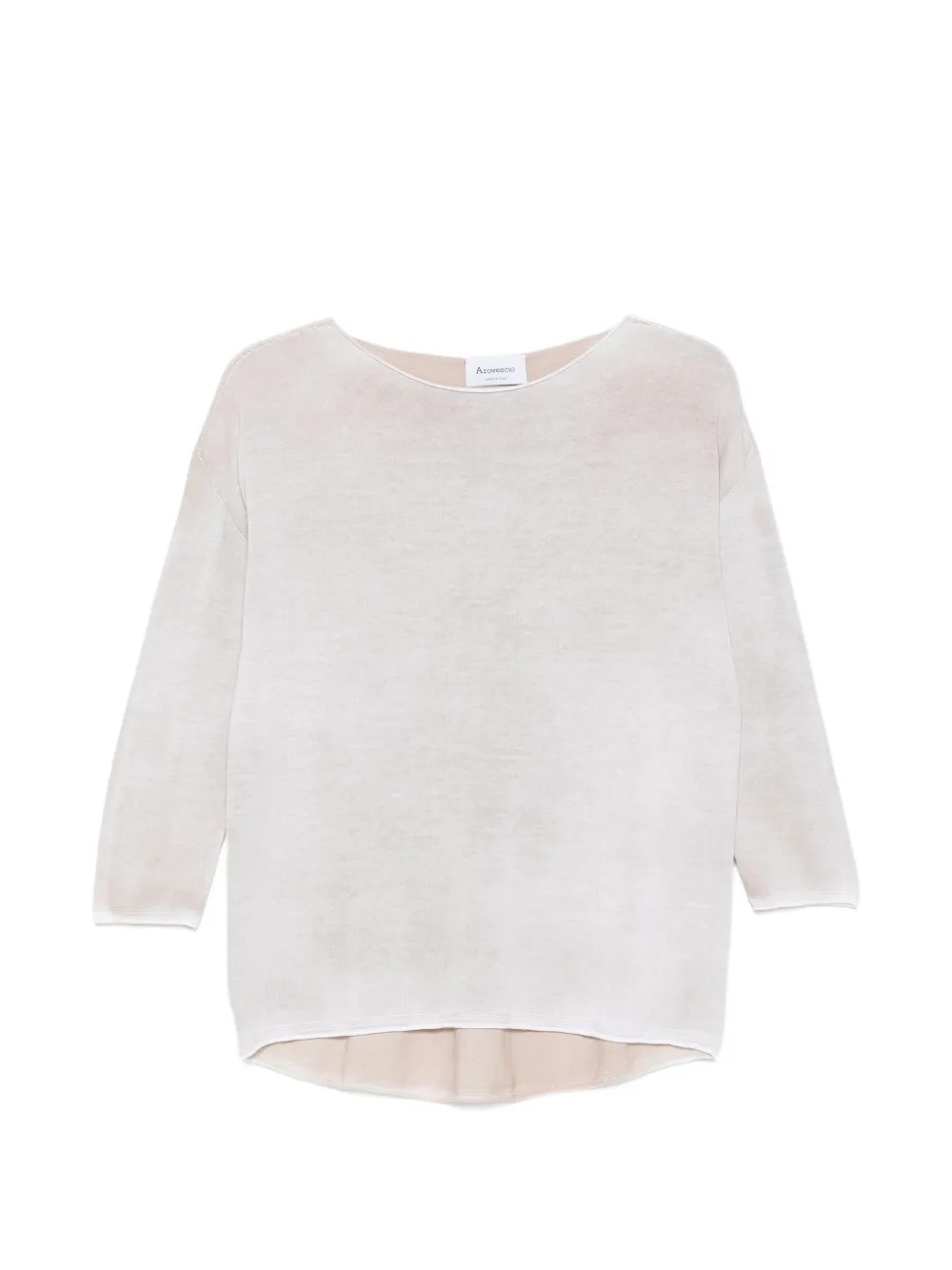 AROVESCIO T-shirt con scollo a barca - Toni neutri