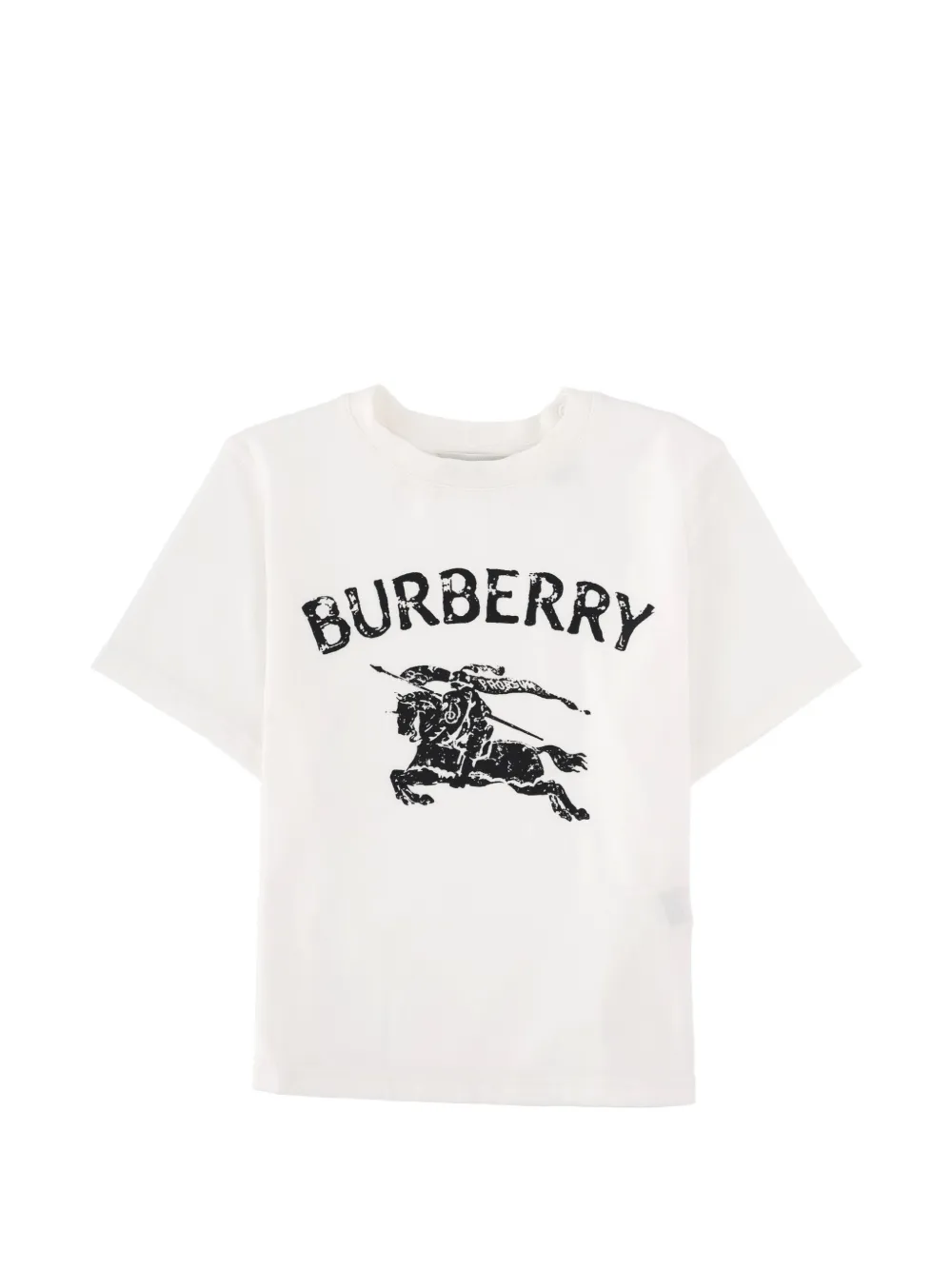 Burberry Kids Equestrian Knight Design logo-print T-shirt - Bianco