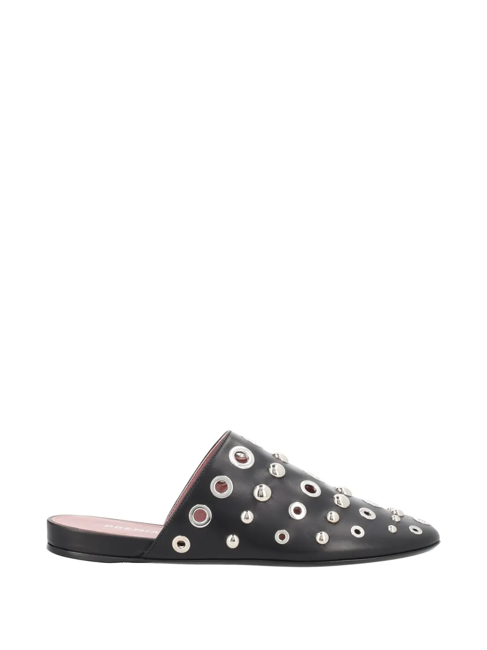 Premiata eyelet-studded mules Zwart