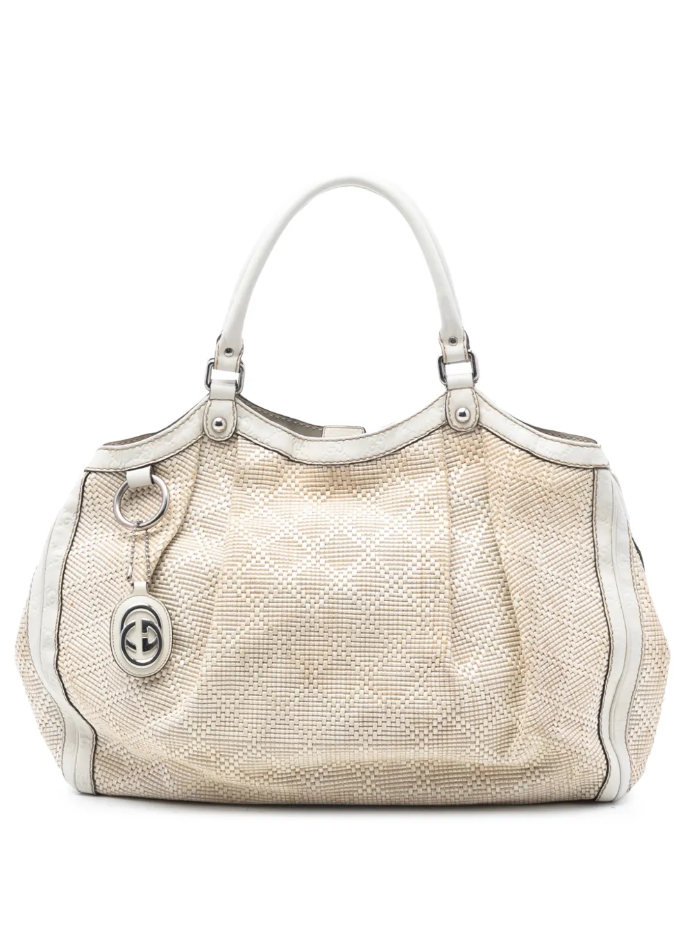 Gucci Pre-Owned 2016-2025 Large Diamante Raffia Sukey tote bag - Marrone