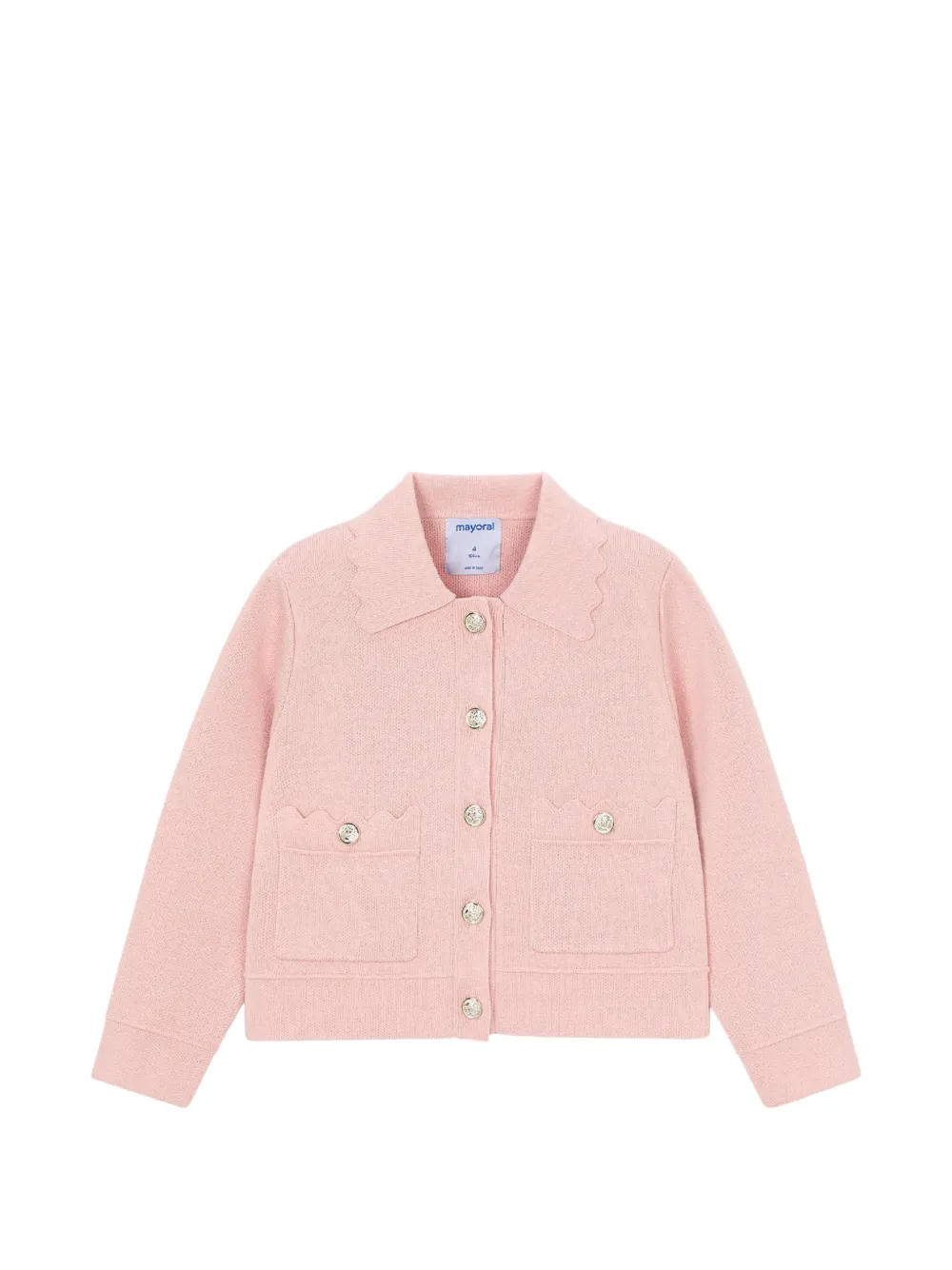 Mayoral buttoned scalloped blazer - Rosa