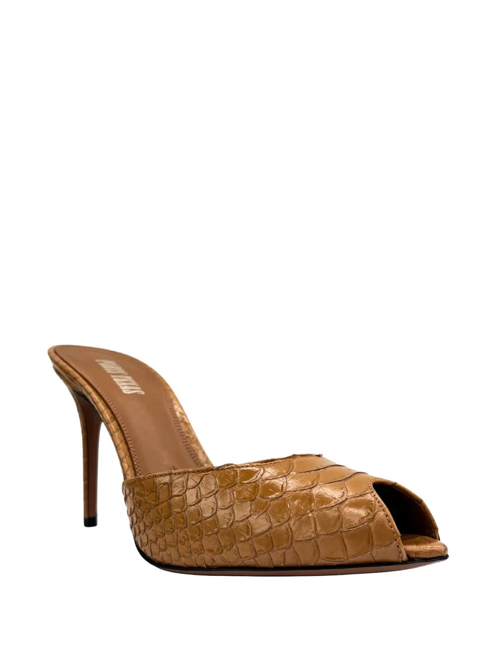 Paris Texas Vera crocodile-effect open-toe sandals Bruin