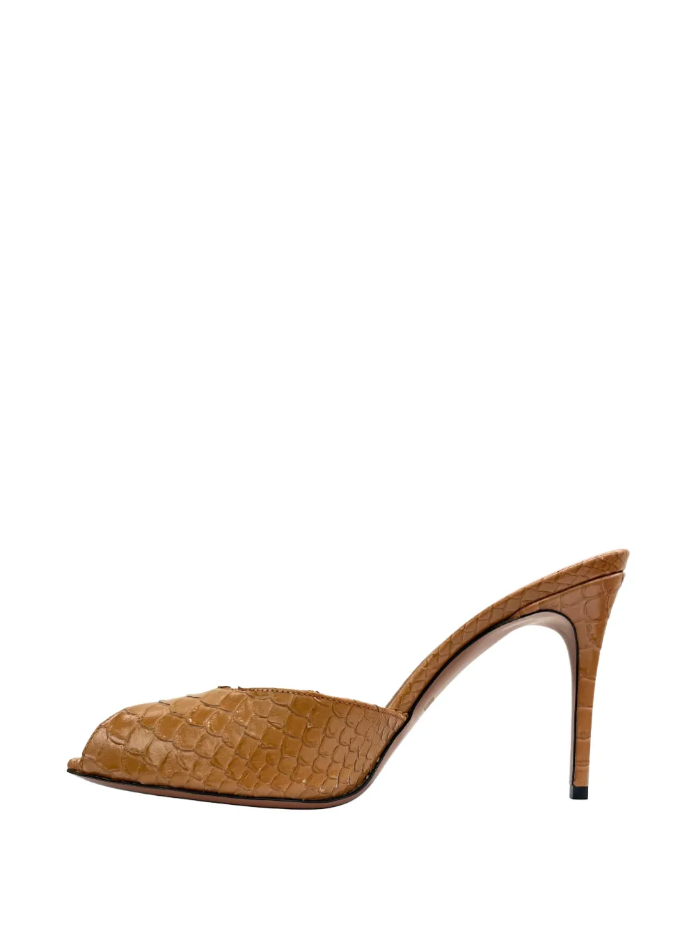 Paris Texas Vera crocodile-effect open-toe sandals Bruin