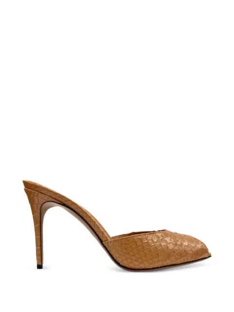 Paris Texas Vera crocodile-effect open-toe sandals
