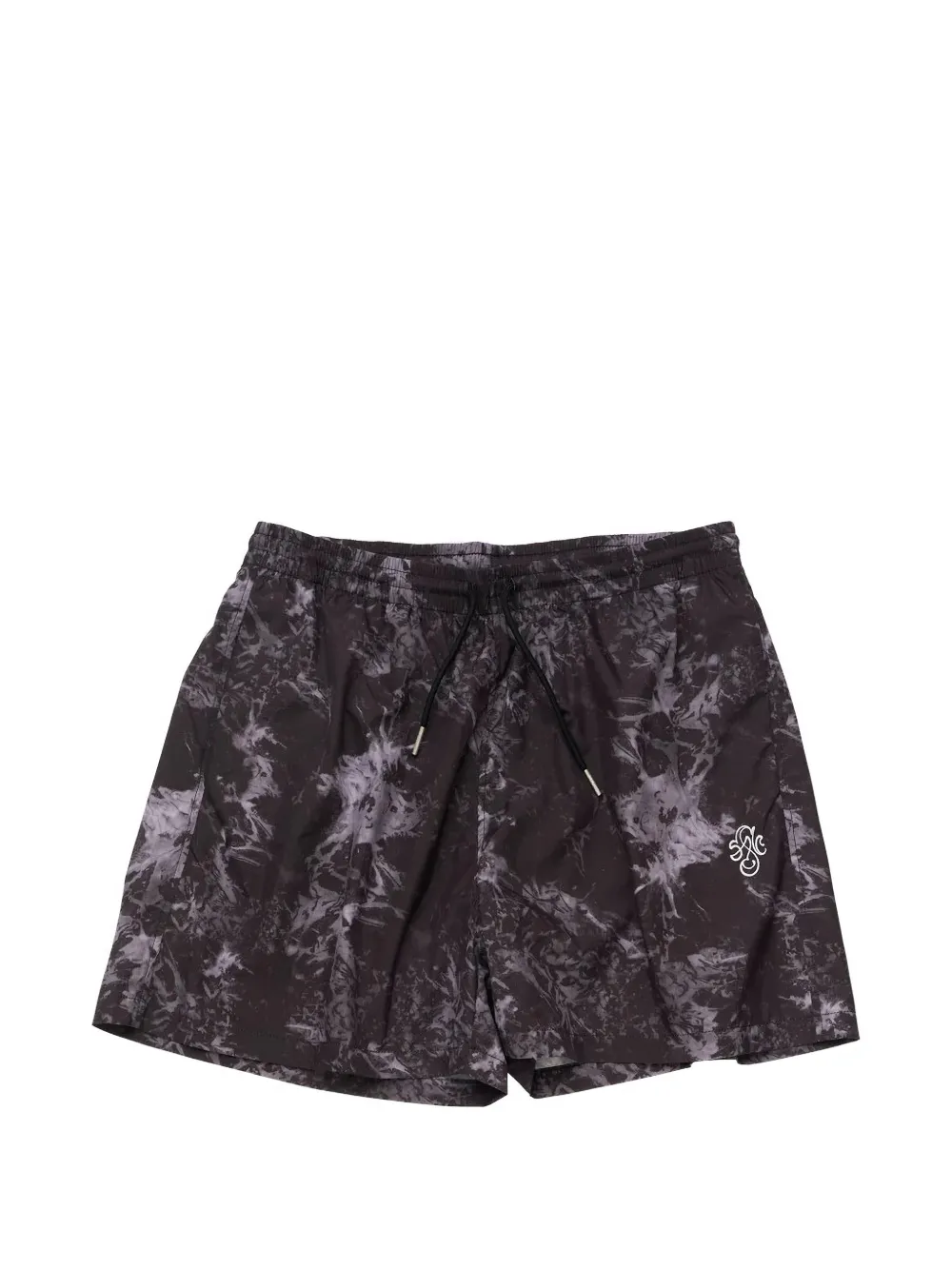 Stockholm Surfboard Club embroidered swim shorts – Black