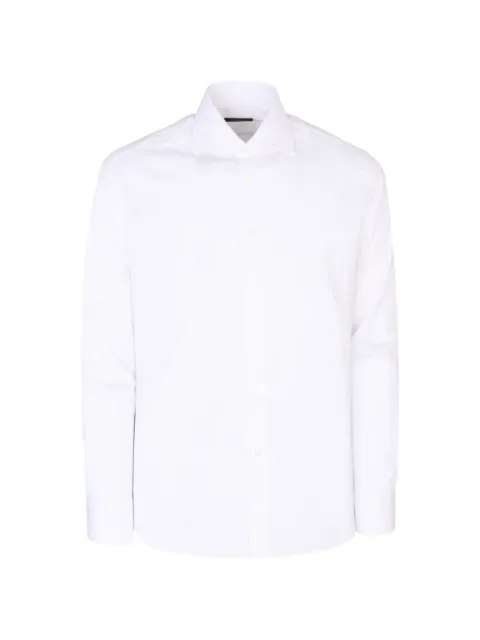 Tombolini slim-fit semi-spread collar shirt