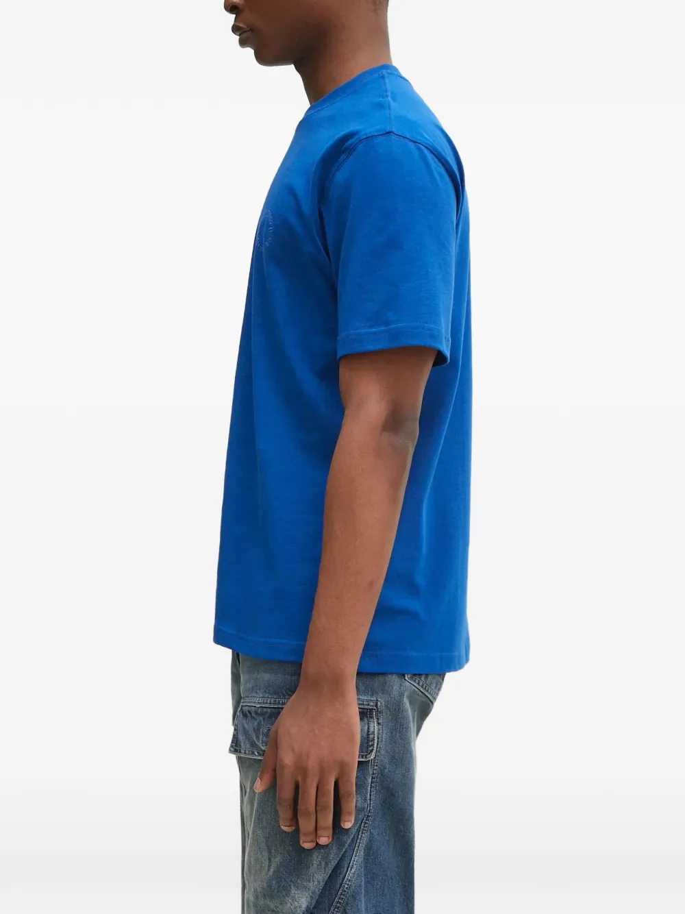 Daily Paper Orbit Emb logo-embroidered T-shirt Blauw