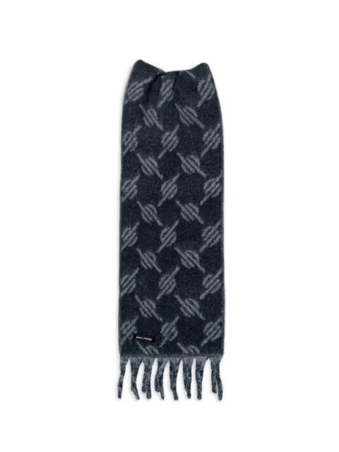 Daily Paper fringed pattern scarf