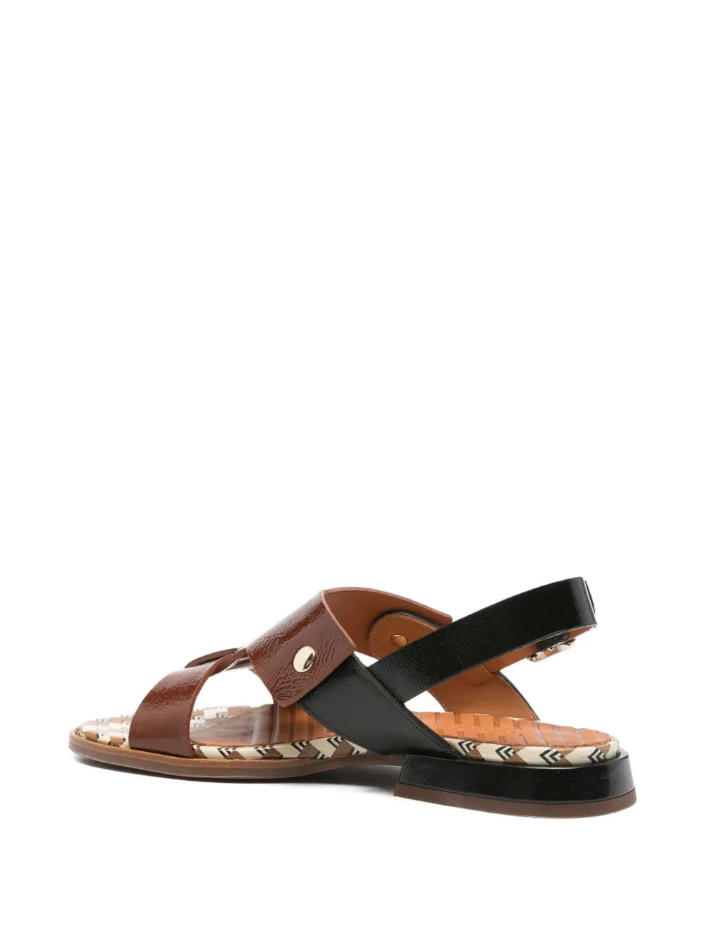 Chie Mihara Wenka patent-leather square-toe sandals Bruin