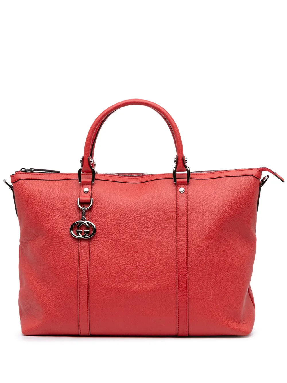 Gucci Pre-Owned 2016-2025 Leather GG Charm satchel - Rosso