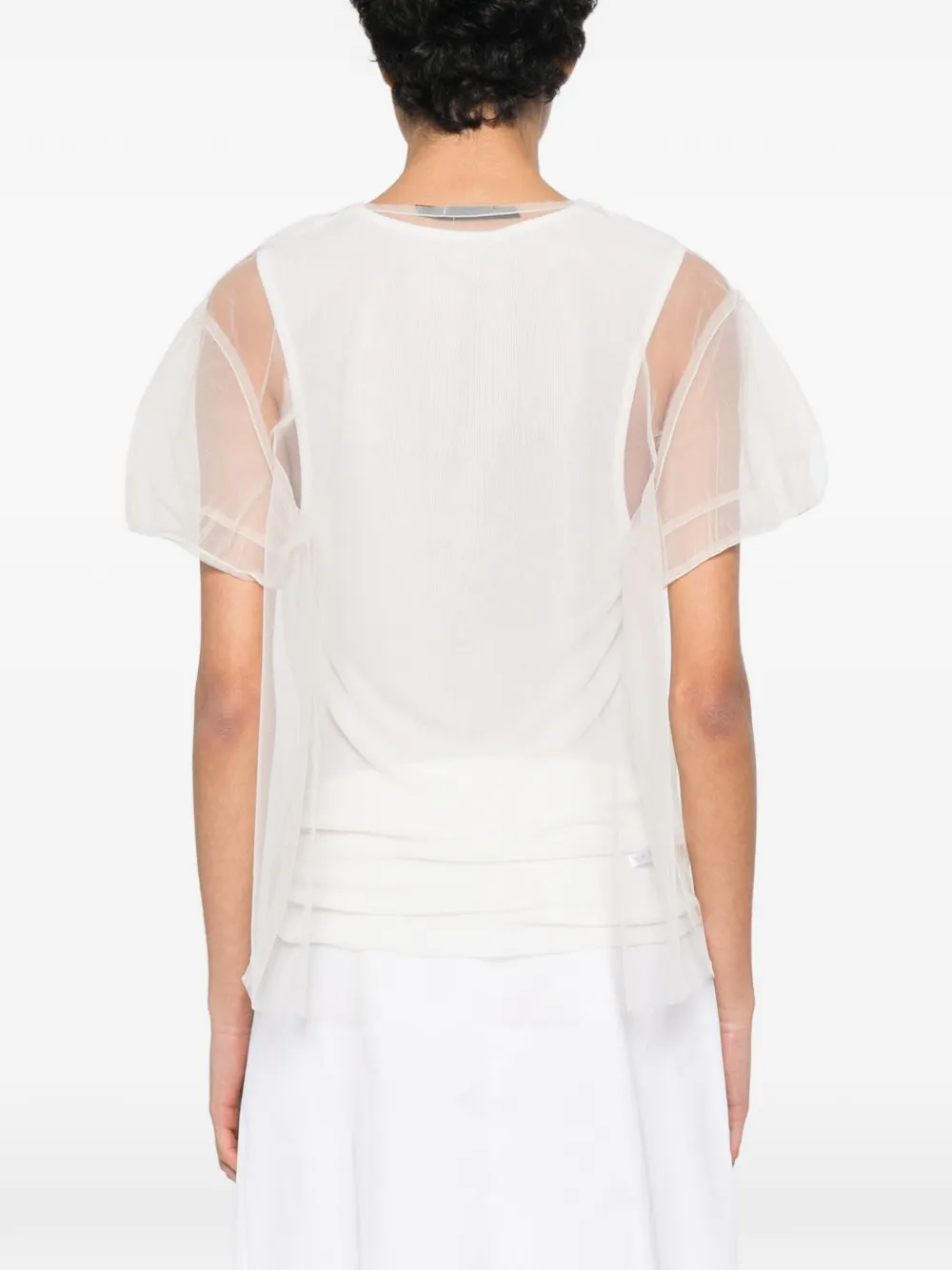 SUSANNE BOMMER Doorzichtig T-shirt Beige