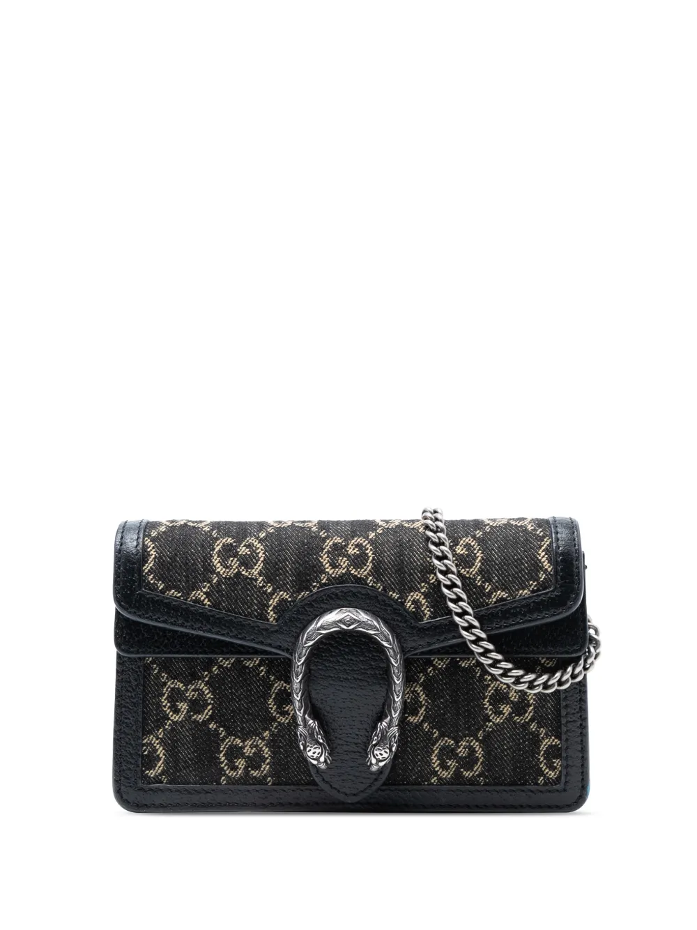 Gucci Pre-Owned 2016-2025 Mini GG Denim Dionysus crossbody bag - Nero