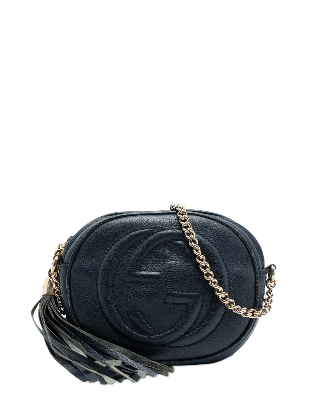Gucci Pre-Owned 2016-2026 Mini Pebbled Calfskin Soho Chain crossbody bag - Blu