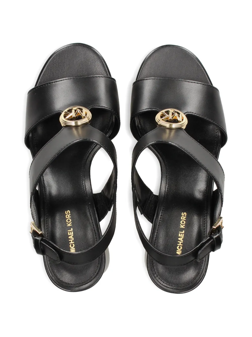 Michael Kors Erin sandalen met gesp en logo Zwart