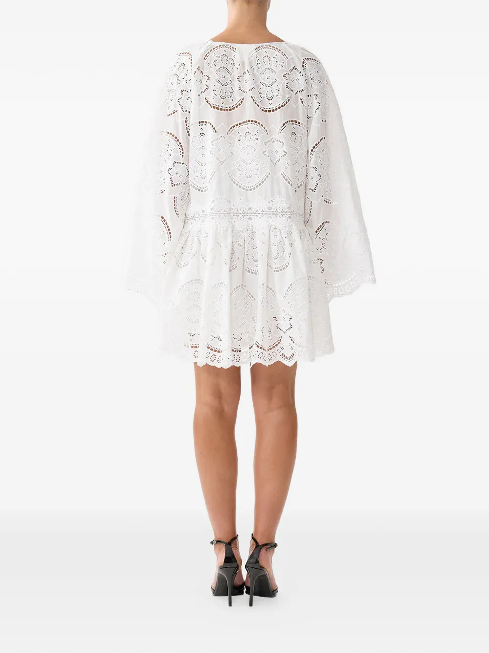 Camilla Mini-jurk met V-hals Wit