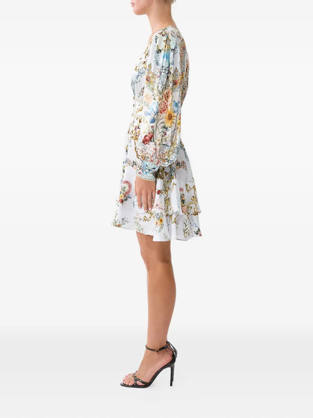 Camilla Mini-jurk met lange mouwen Blauw